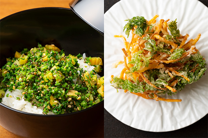 爽やかな香味野菜、にんじん葉で、マンネリ気味の食卓をリフレッシュ