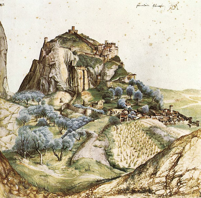 風景画 湖畔の白い古城 D.ミラトゥール 69/150 東京藝大で教わる西洋美術の見かた。「メレンコリア I」傑作版画に描か