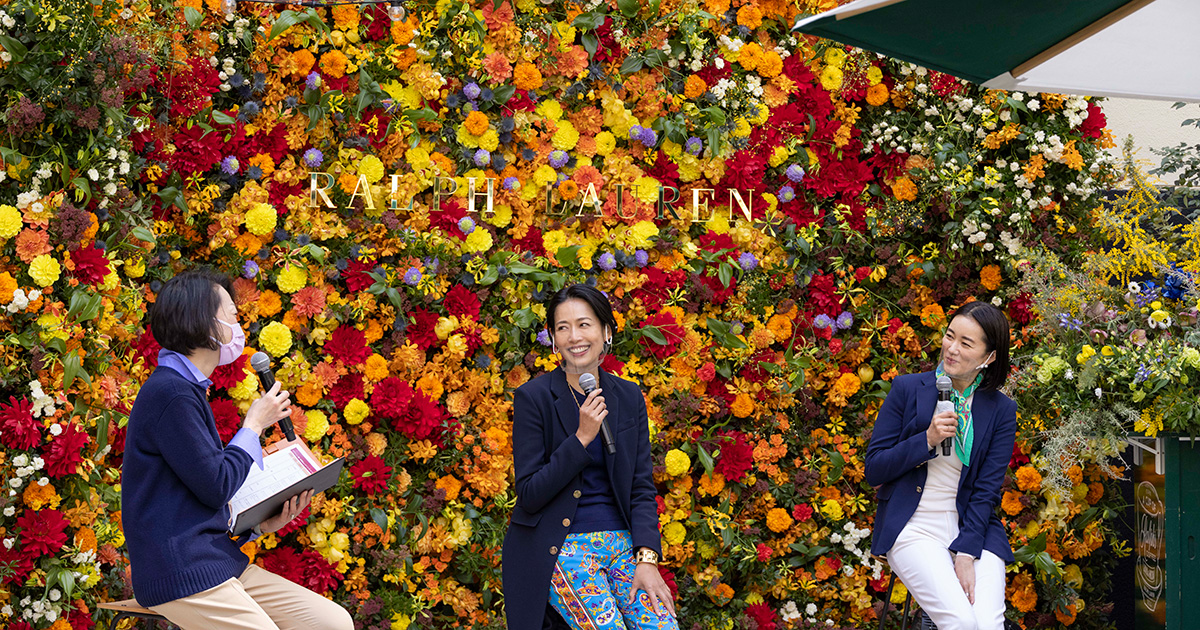 ラルフ ローレン 銀座×家庭画報.comのフラワーガーデンイベントが開催