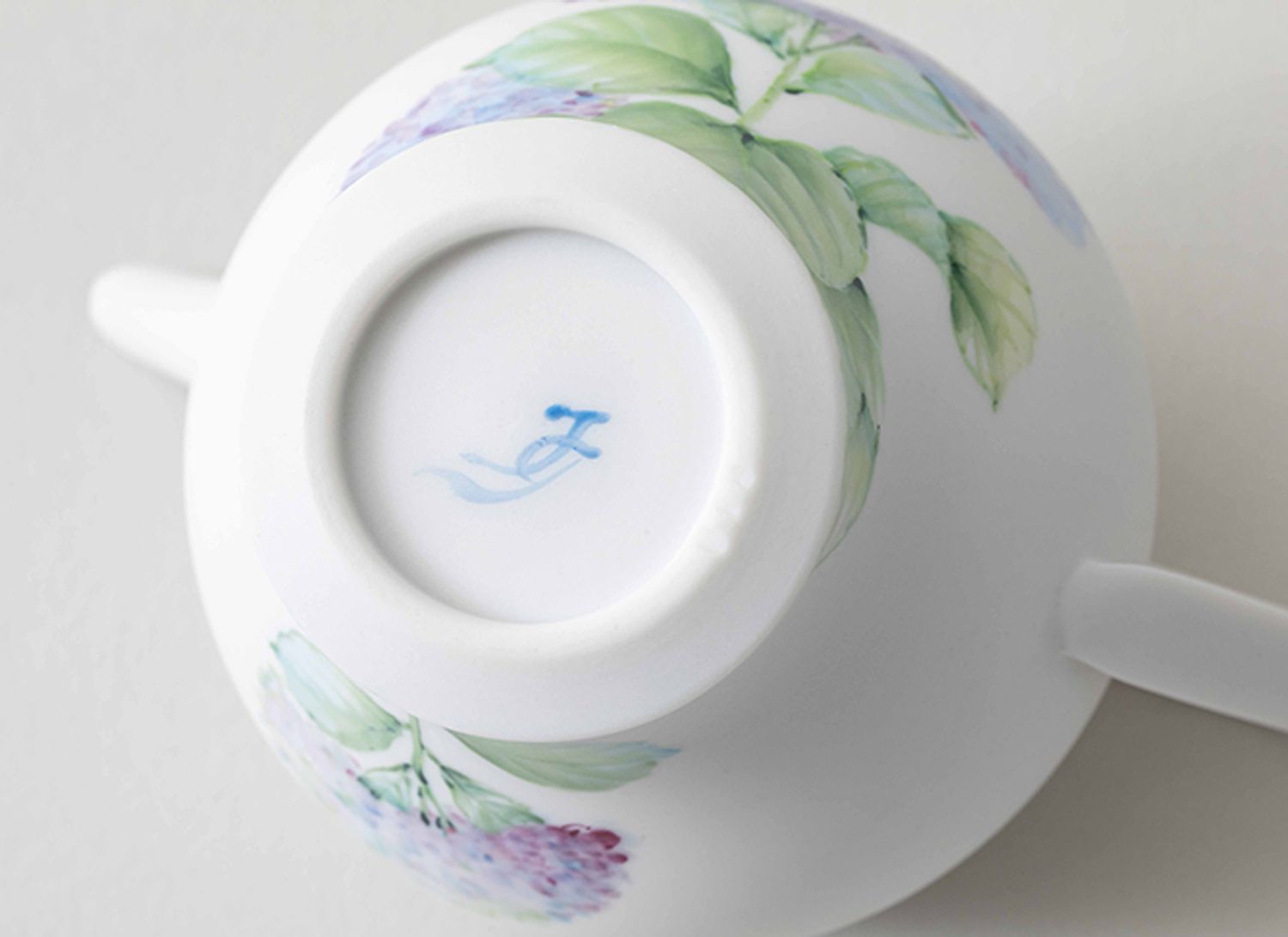 作品（6）「紫陽花の酒器＆茶器セット」急須