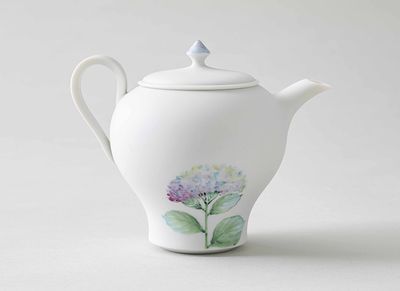 作品（6）「紫陽花の酒器＆茶器セット」急須