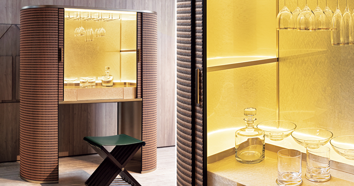 東洋文化と自然美を具現化した「アルマーニ / カーザ」のバーキャビネット