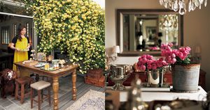 長年の理想が形に。ルボンボン優子さん、バラが咲くテラス&遊び心ある花あしらい