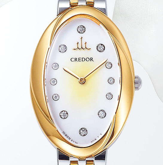 chala品　　 クレドール　レディース　腕時計　18K セイコー 腕時計 レディース クレドール 18KTゴールド ダイヤモンド
