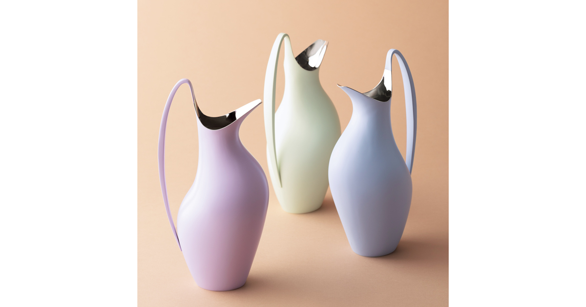 ジョージ ジェンセン」の名作水差しが、軽やかなパステルカラーで復刻