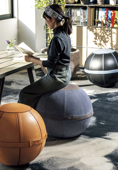 イタリア本革AURA Suede 55 バランスボール AURA Suede 55 サトゥルノコントロ – CASINI