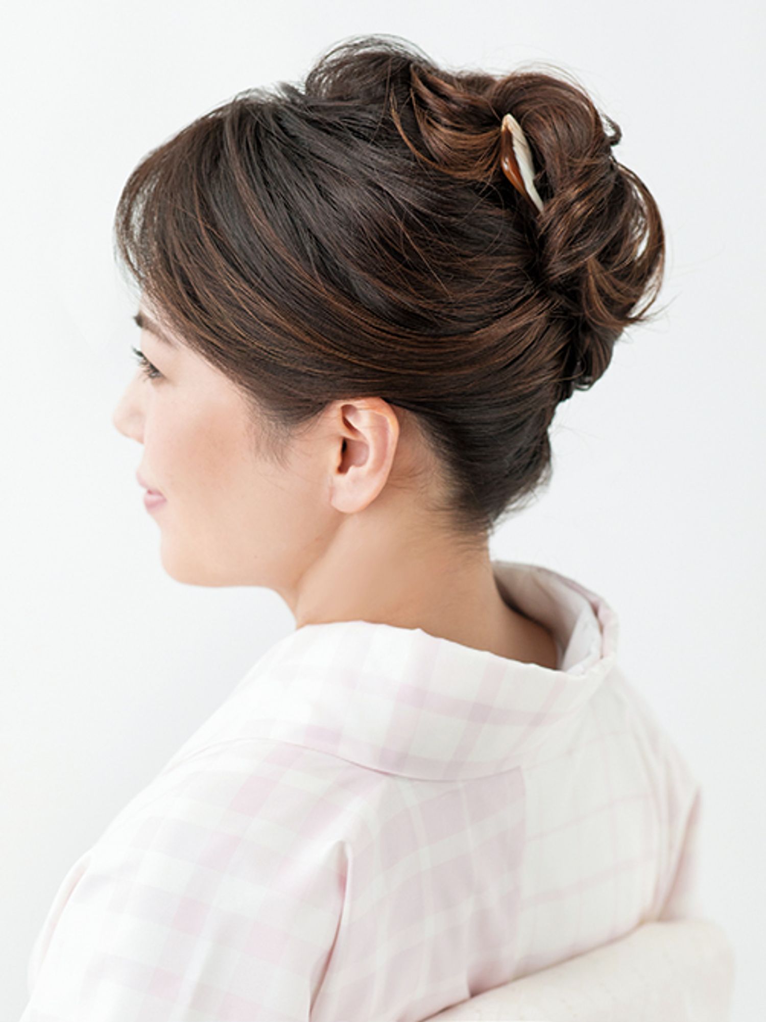 かんざし一本で簡単夜会巻き