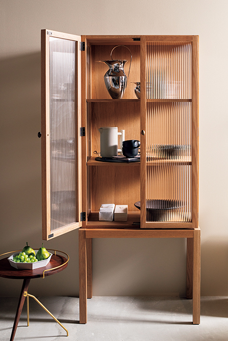 イタリア製 大理石トップ 4面ガラス キュリオケース コレクション