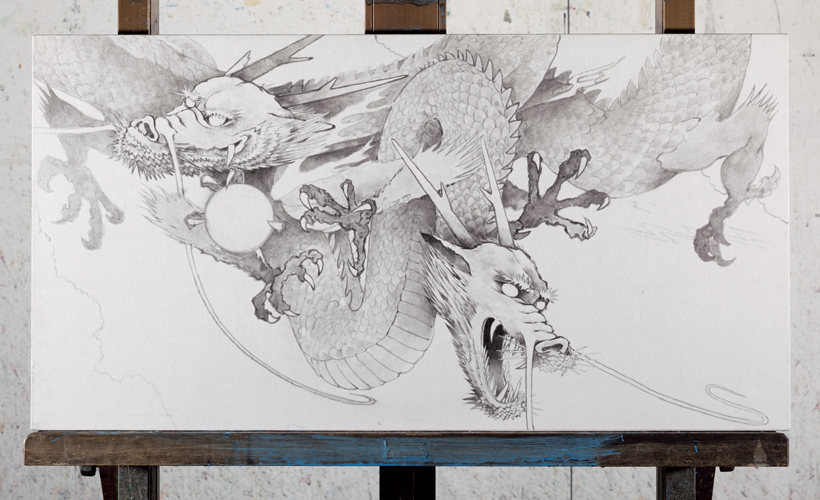 手塚雄二・龍を描く 第2回】6×12メートルの天井板に直接描くという冒険