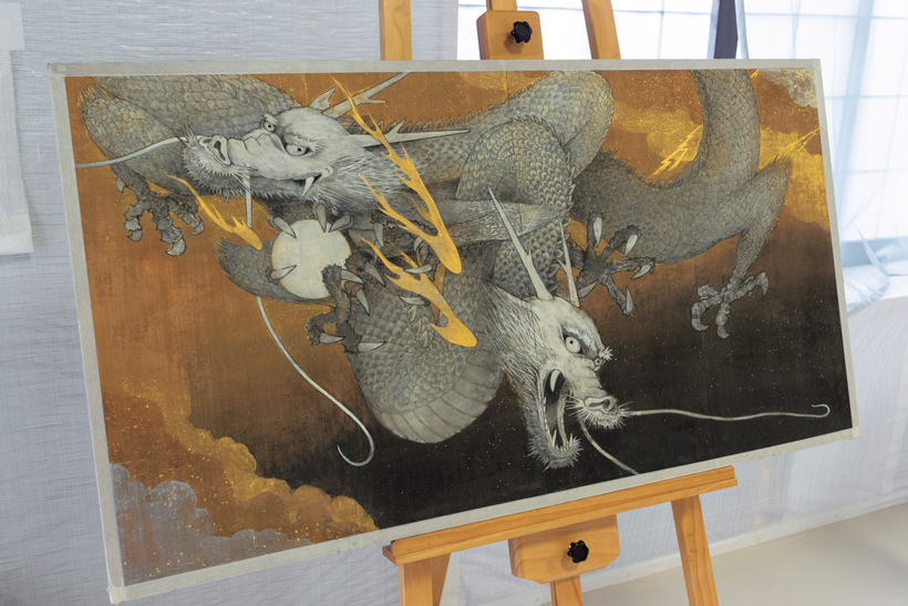 手塚雄二・龍を描く 第2回】6×12メートルの天井板に直接描くという冒険