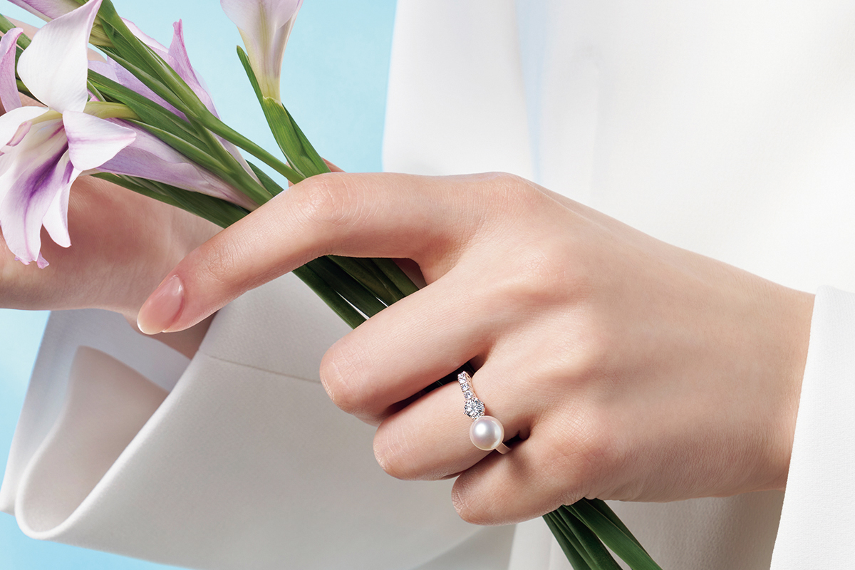 MIKIMOTO MⅡ ペルリータ シェル　シルバーリング MIKIMOTO MⅡ ペルリータ シェル シルバーリング MIKIMOTO MⅡ