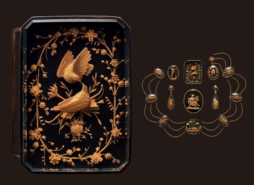 木彫りメダイヨンパリュール