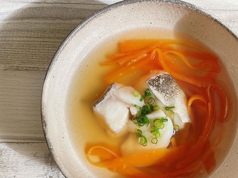 たらとにんじんの白だし