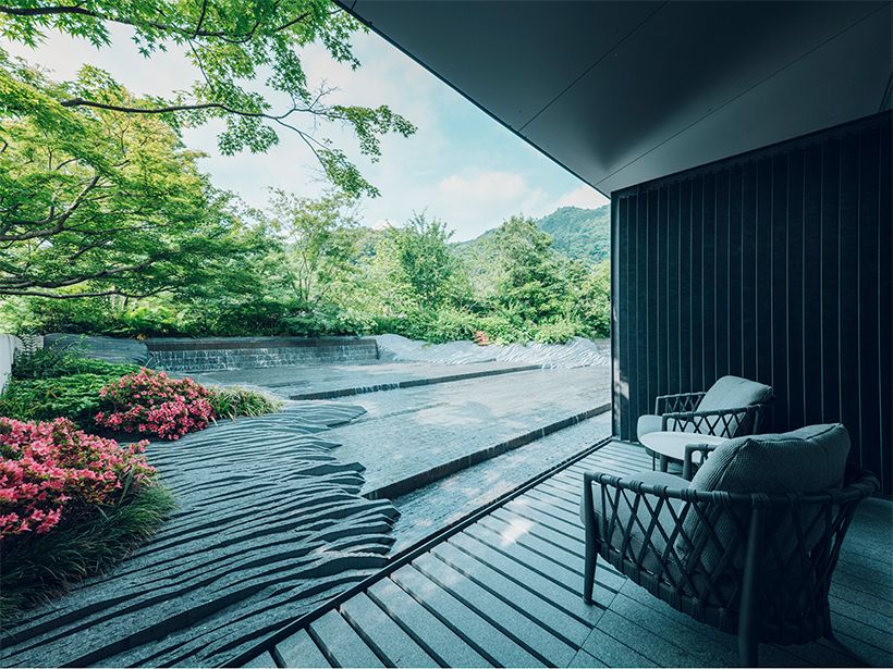 「MUNI KYOTO by 温故知新」のゲストルームは全21室。嵐山の豊かな自然に包まれる、ガーデンビューのゲストルーム。