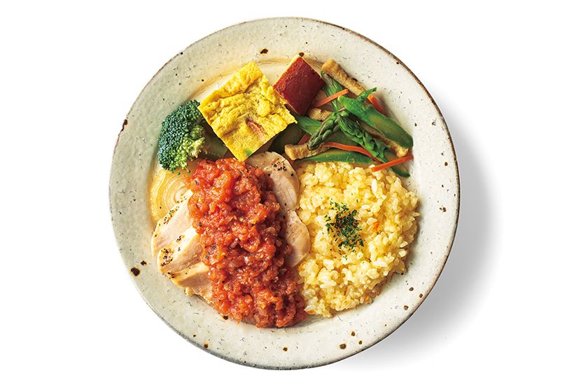 秋川牧園鶏むね肉グリル糀トマトソース弁当