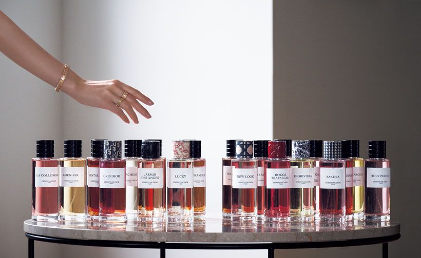 ブレスレット(PG)150万円 リング(PG)53万円 リング(YG×WG)55万円/すべてディオール ファイン ジュエリー(クリスチャン ディオール)