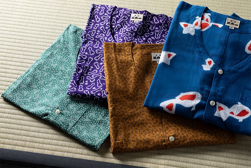 「生地がしっかりしていて、着心地が別格」と語る村雨さんの愛用品。祭り用品などを扱う「江戸一」製。