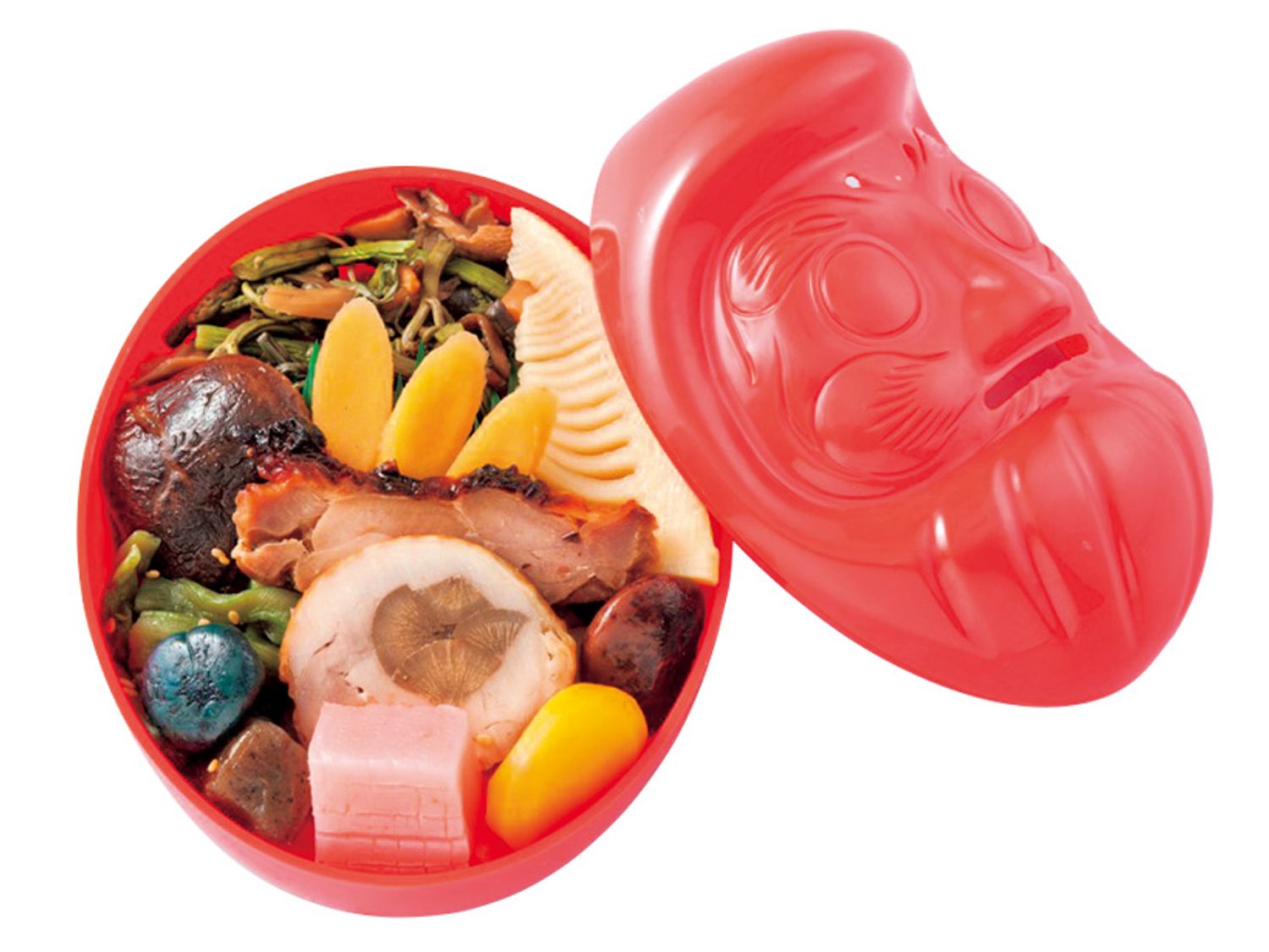 群馬県「だるま弁当」の容器は貯金箱にも。