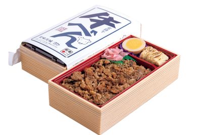 ボリューム満点！茨城県「 常陸牛 牛べん」。