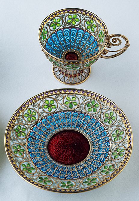 博物館の収蔵品。1900年代のノルウェーのカップ＆ソーサ―。