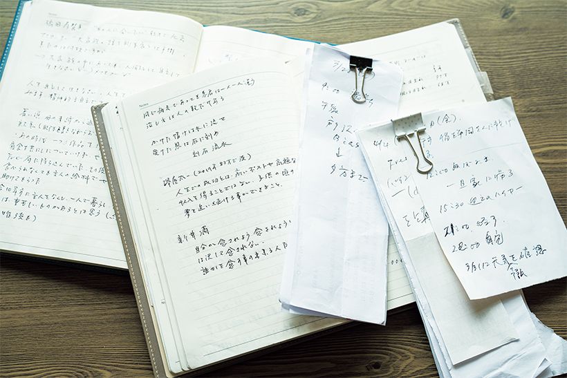 短冊状の備忘メモで予定を見える化