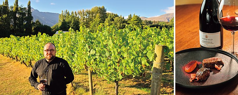 左・マリック・プシュボエックさん。右・メインディッシュの鹿肉。