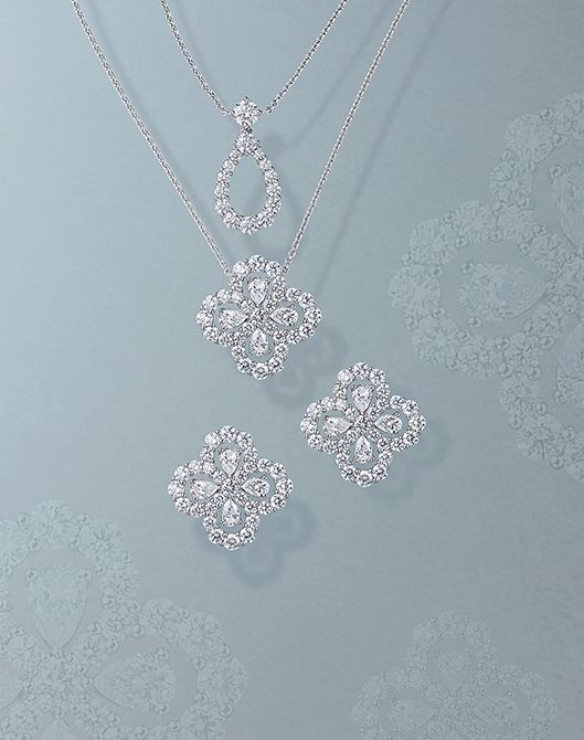 伝説のペアシェイプをオマージュした「ハリー・ウィンストン」のモダンジュエリー