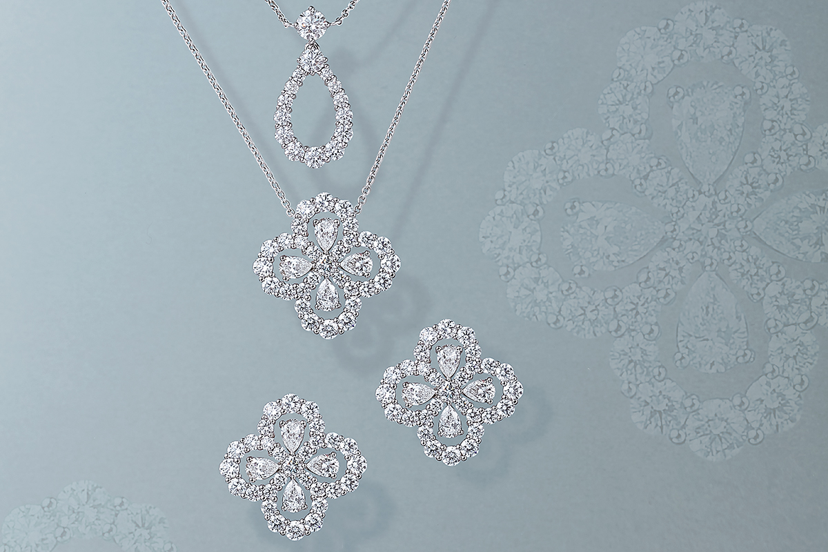 伝説のペアシェイプをオマージュした「ハリー・ウィンストン」のモダン