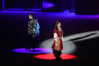 何が正義で何が悪なのか。殺戮兵器として育てられながら、温羅たちとの出会いを通して人間性を取り戻していく吉備津彦役の増田さん（左）と、崇高な志を持ちながらも、大切な人を失うたびに心が壊れていった青年・温羅を演じた高橋さん。