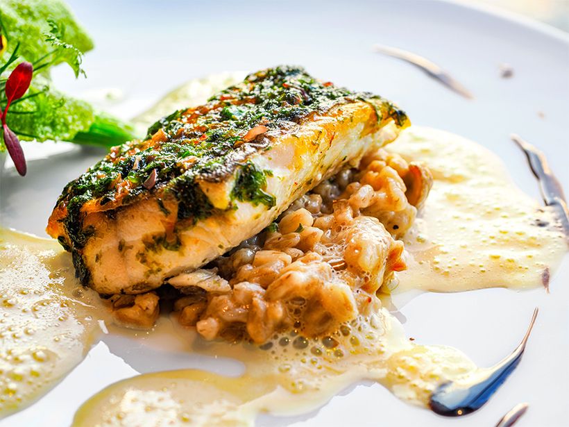 彩り豊かな旬野菜を繊細に仕立てた前菜、香ばしく焼き上げた旬魚のソテーを上品なソースで味わうメインディッシュ、そして優雅な味わいが調和する華やかなデザートと、隈元シェフが手がける全3品のランチコースです。