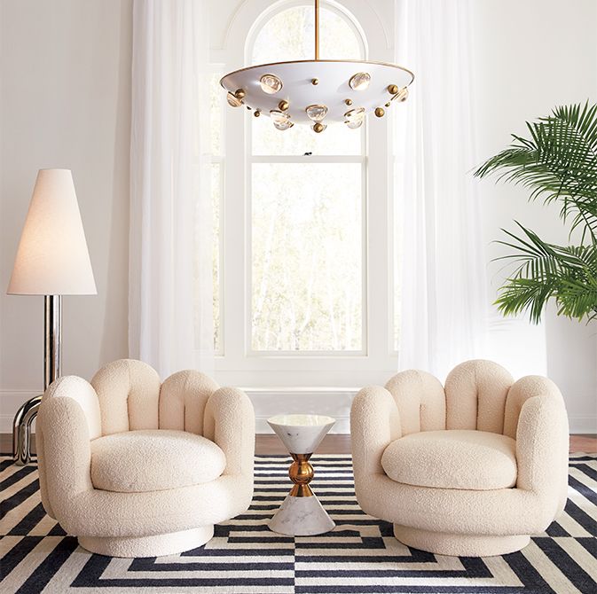 「サーペンタインスイーベルチェア」(幅89×奥行き84×高さ72/座面高42センチ、64万1300円)