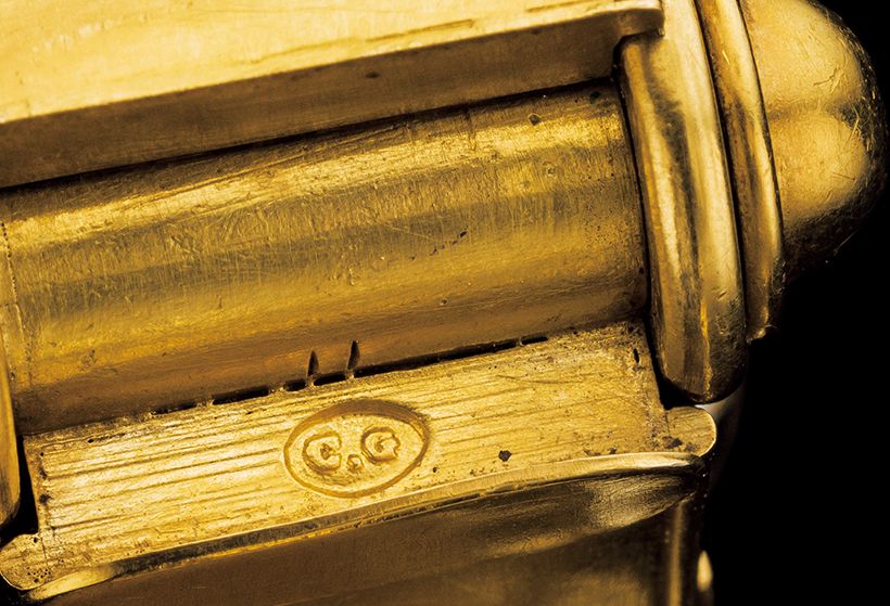 カルロ・ジュリアーノ 作 ゴールドと宝石のバングル