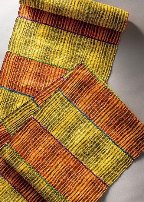 北織 手織紬 八寸名古屋帯