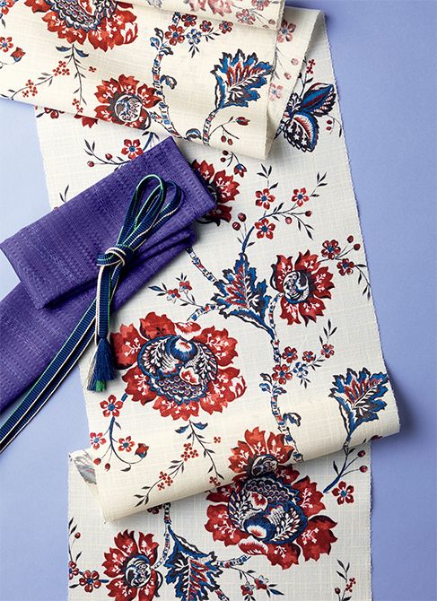 和小物さくら×多ち花 摺型友禅名古屋帯と帯締め・帯揚げ