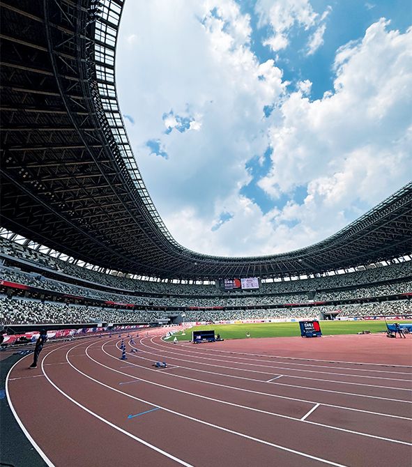 まもなく熱戦が繰り広げられる国立競技場。