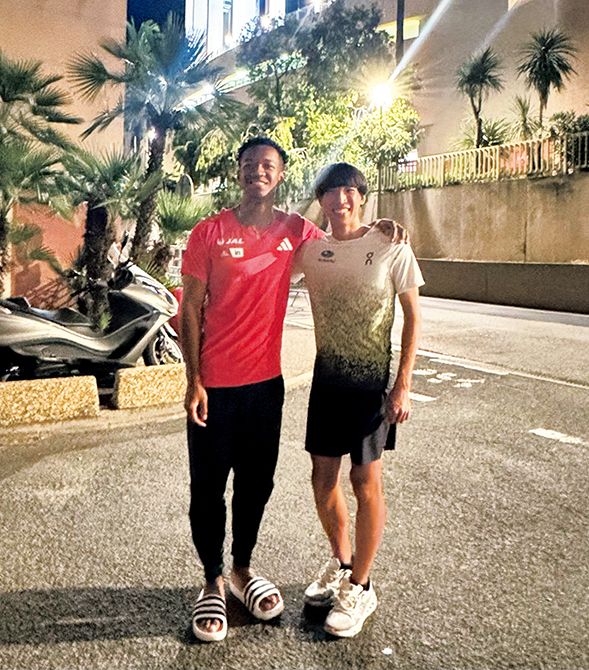 7月、遠征先のモナコにて。 写真提供／JAL