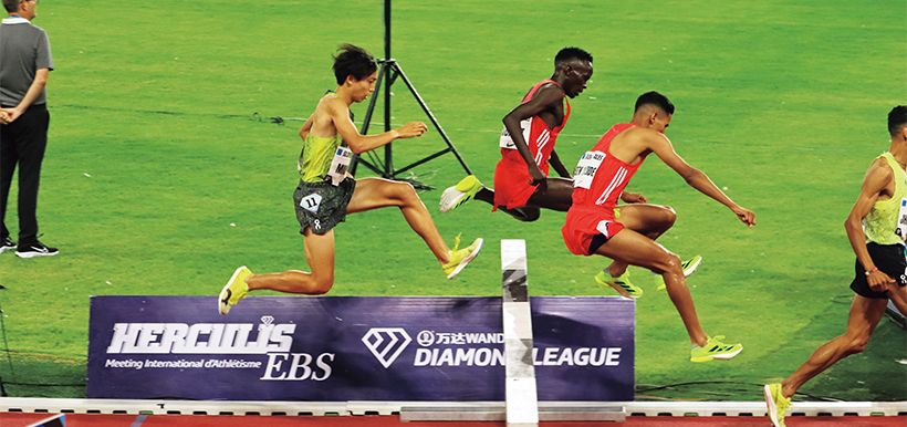 7月11日、ダイヤモンドリーグ・モナコ大会で自身の持つ3000メートル障害物日本記録を更新。五輪連覇中のスフィアン・エルバカリ選手に次ぐ2位に。写真提供／SUBARU陸上競技部