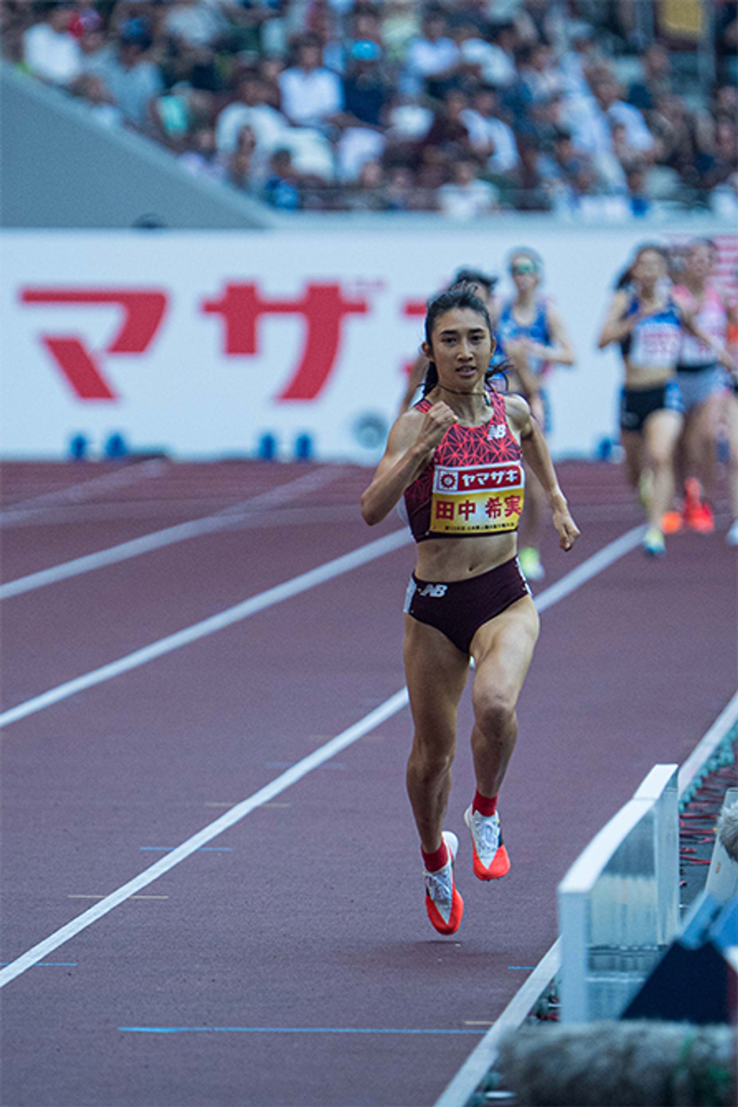 2025年7月に行われた日本選手権にて。1500&5000メートルにて優勝。