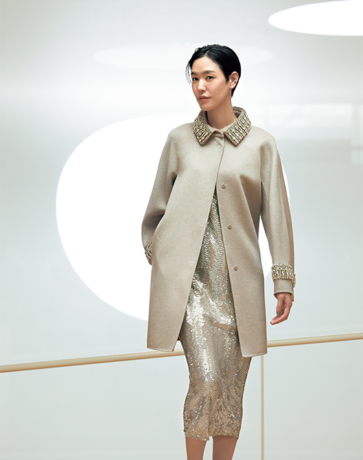 美品☆マリナリナルディ ダブルフェイス コート 女優襟 レザー