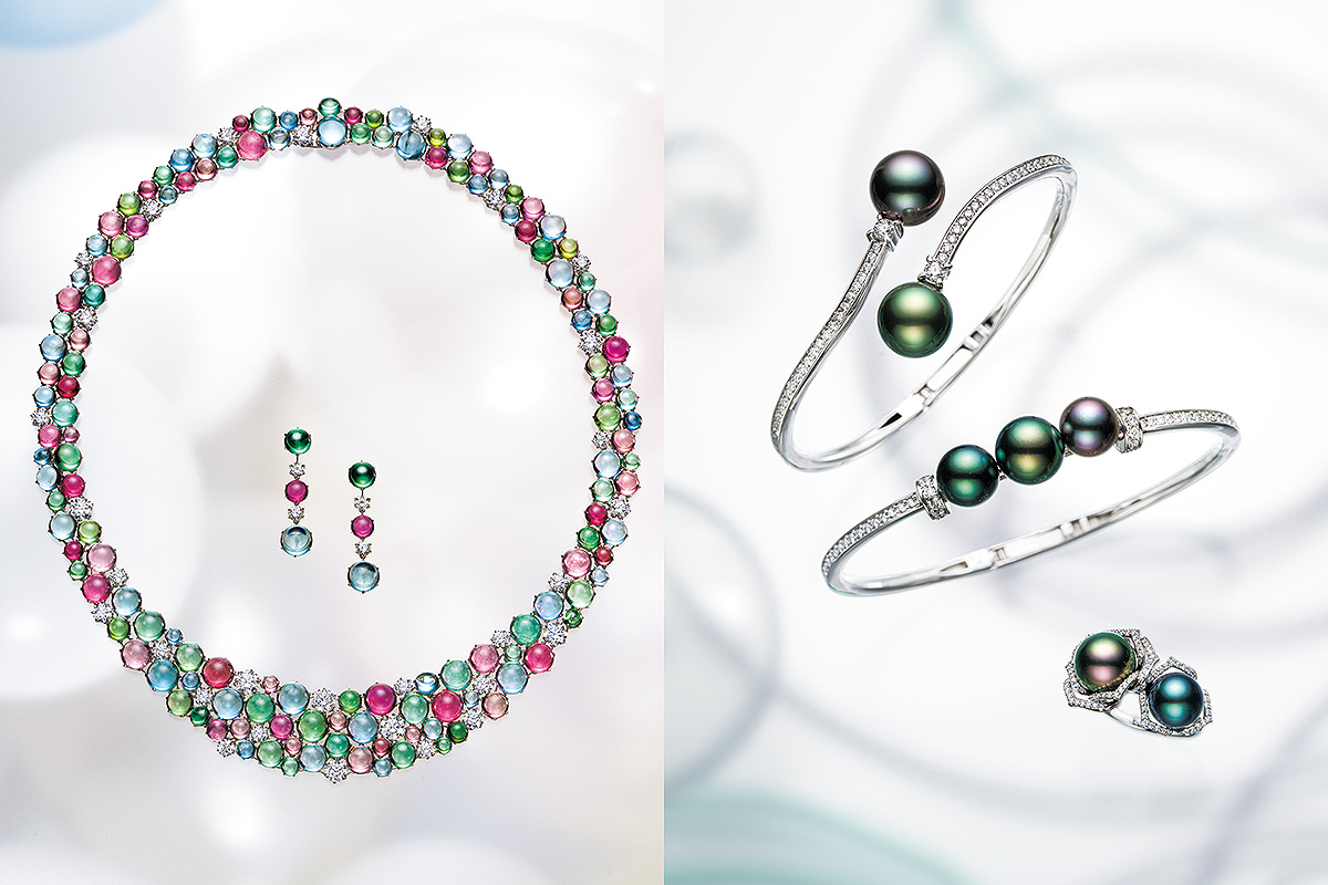 黒蝶真珠の品格ある色や、瑞々しい宝石の煌めき。感性と技が融合した
