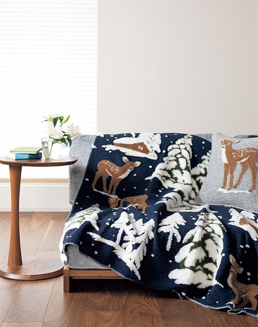 ブランケット ハーフ ネイビー