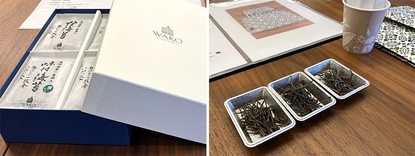 和光「焼海苔・味付海苔詰合せ＜B＞」（左）と花錦戸「まつのはこんぶ」（右）