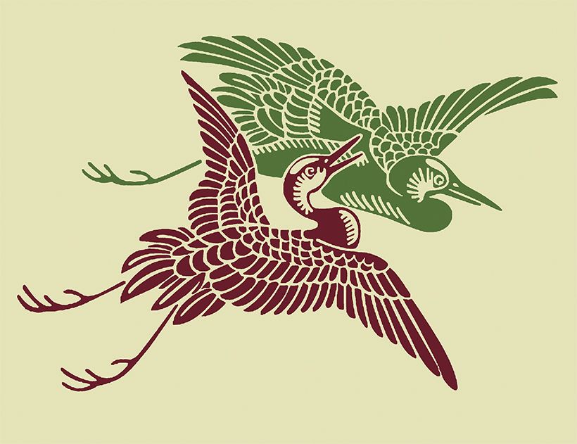 比翼鶴（ひよくのつる）