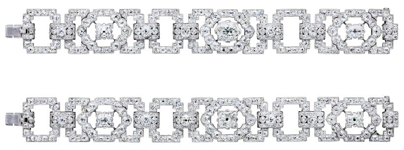 カルティエ作ダイヤモンドのブレスレット1935年頃、イギリス