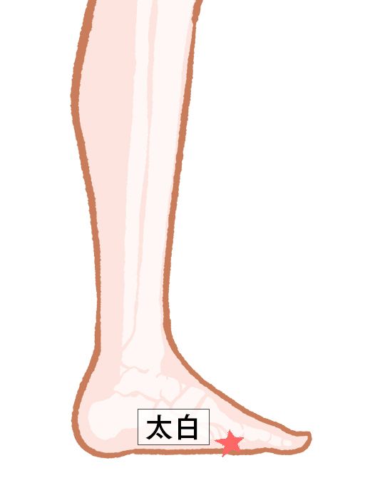 太白（たいはく）：脾経のツボ