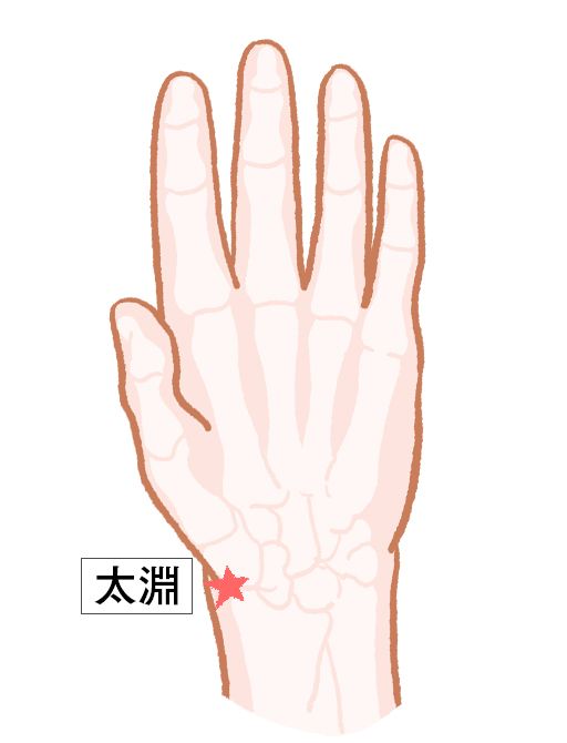 太淵（たいえん）：肺経のツボ