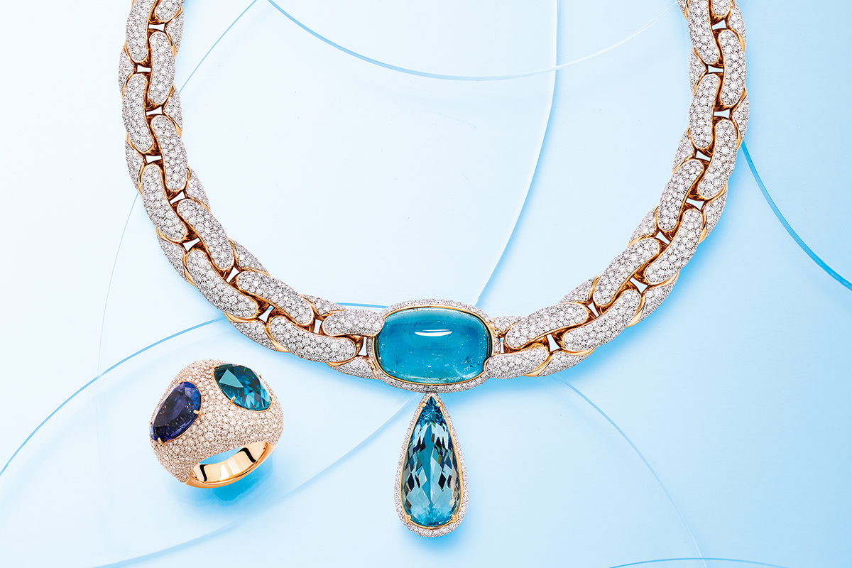アクアマリンとパヴェが煌めく「ポメラート」のハイジュエリー | 家庭