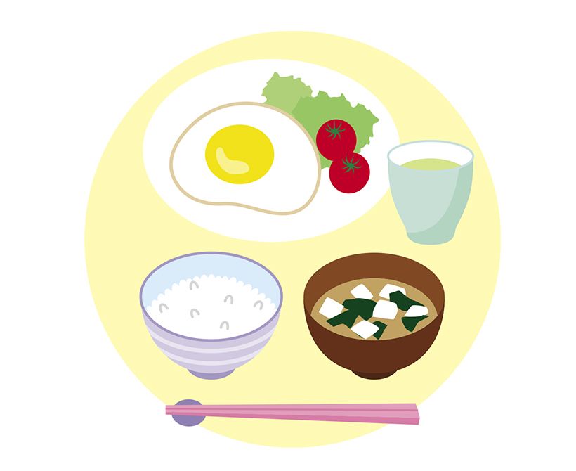 なるべく早く朝食をとる