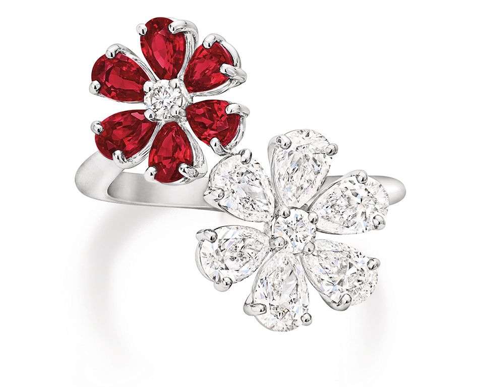 「フォーゲット・ミー・ノット・ツインリング」（Pt×ルビー×ダイヤモンド）386万1000円