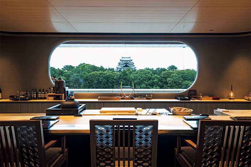 絶景のカウンター席。